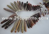 CTD828 Top drilled 5*20mm - 10*80mm stick sea urchin shell beads