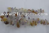 CTD838 Top drilled 10*20mm - 15*30mm nuggets amethyst & citrine beads