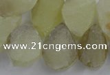 CTD931 Top drilled 13*18mm - 18*25mm freeform lemon quartz beads