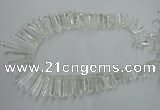 CTD936 Top drilled 6*15mm - 7*40mm wand A grade white crystal beads