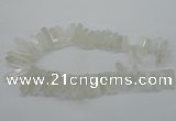 CTD937 Top drilled 6*20mm - 8*35mm sticks white crystal beads