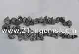 CTD943 Top drilled 10*15mm - 15*25mm nuggets plated druzy agate beads