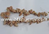 CTD947 Top drilled 10*15mm - 15*25mm nuggets plated druzy agate beads