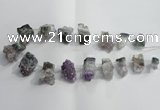 CTD954 Top drilled 15*25mm - 20*30mm nuggets druzy amethyst beads