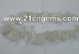 CTD957 Top drilled 8*20mm - 10*35mm nuggets AB-color white crystal beads