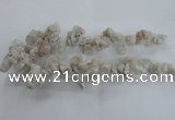 CTD975 Top drilled 10*15mm - 15*25mm nuggets plated druzy agate beads