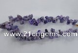 CTD977 Top drilled 10*15mm - 15*25mm nuggets plated druzy agate beads