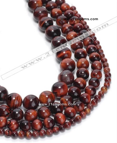 CTE01 15 inches round red tiger eye gemstone beads wholesale