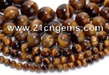 CTE02 15.5 inches round yellow tiger eye beads wholesale