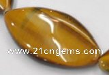 CTE03 20*40mm marquise shape yellow tiger eye beads wholesale