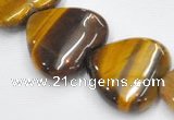 CTE07 20mm heart shape yellow tiger eye beads Wholesale