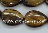 CTE101 15.5 inches 18*25mm flat teardrop yellow tiger eye beads