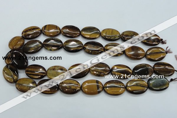 CTE104 15.5 inches 18*25mm oval yellow tiger eye beads wholesale