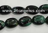 CTE1041 15.5 inches 10*14mm oval dyed green tiger eye beads