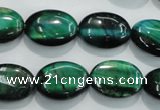 CTE1043 15.5 inches 13*18mm oval dyed green tiger eye beads