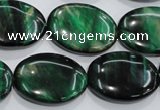 CTE1045 15.5 inches 18*25mm oval dyed green tiger eye beads