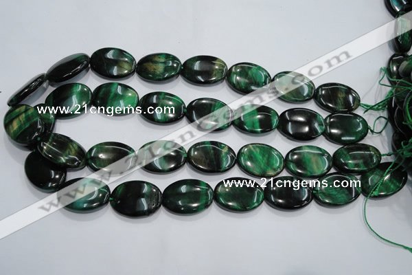 CTE1045 15.5 inches 18*25mm oval dyed green tiger eye beads