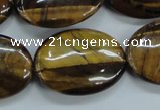 CTE105 15.5 inches 22*30mm oval yellow tiger eye beads wholesale