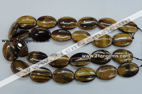 CTE105 15.5 inches 22*30mm oval yellow tiger eye beads wholesale