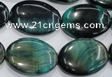 CTE1050 15.5 inches 18*25mm oval dyed green tiger eye beads