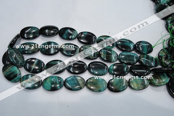 CTE1050 15.5 inches 18*25mm oval dyed green tiger eye beads