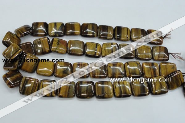 CTE106 15.5 inches 20*20mm square yellow tiger eye beads wholesale