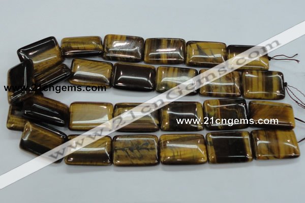 CTE108 15.5 inches 22*30mm rectangle yellow tiger eye beads wholesale