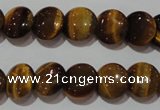 CTE1091 15.5 inches 12mm flat round yellow tiger eye beads