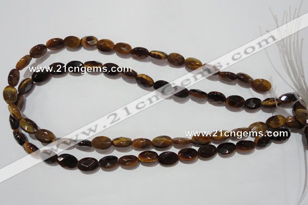 CTE1093 15.5 inches 9*12mm faceted oval yellow tiger eye beads