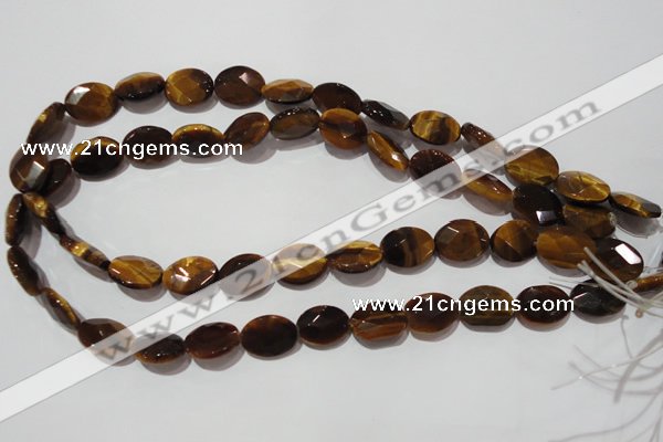 CTE1094 15.5 inches 12*16mm faceted oval yellow tiger eye beads