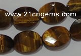 CTE1095 15.5 inches 13*18mm faceted oval yellow tiger eye beads