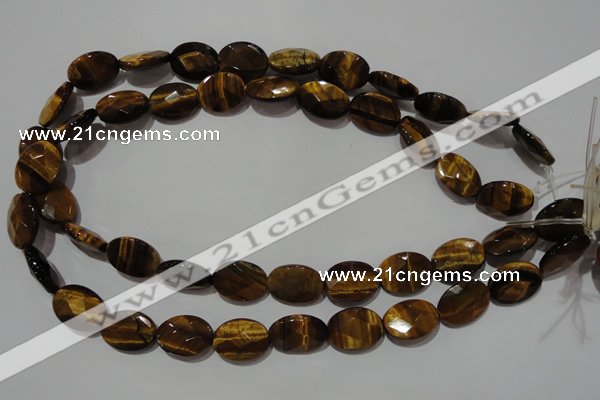 CTE1095 15.5 inches 13*18mm faceted oval yellow tiger eye beads