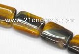 CTE11 15.5 inches 12*16mm rectangle yellow tiger eye  beads