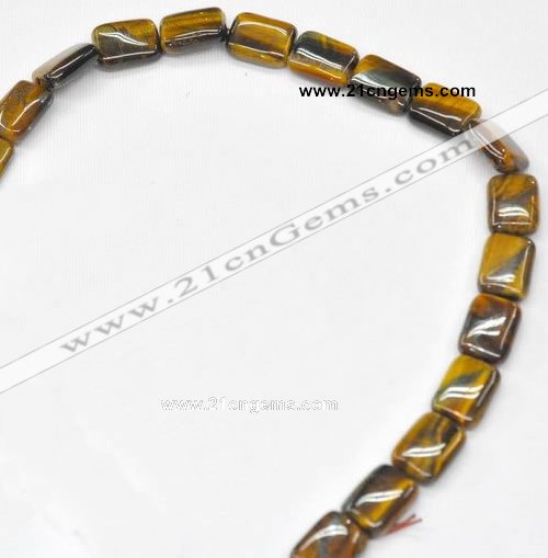 CTE11 15.5 inches 12*16mm rectangle yellow tiger eye  beads