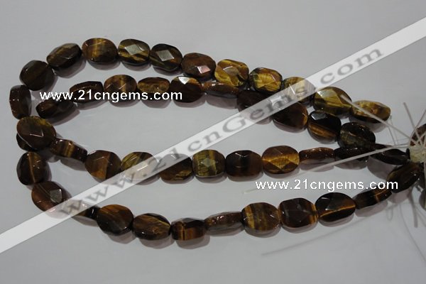 CTE1110 15.5 inches 13*17mm faceted freeform yellow tiger eye beads