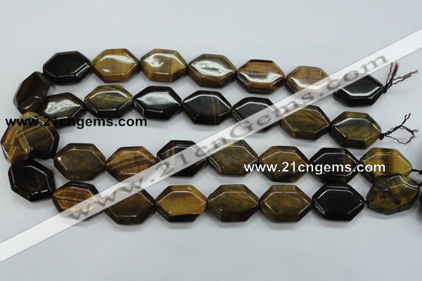 CTE112 15.5 inches 18*25mm octagonal yellow tiger eye beads wholesale