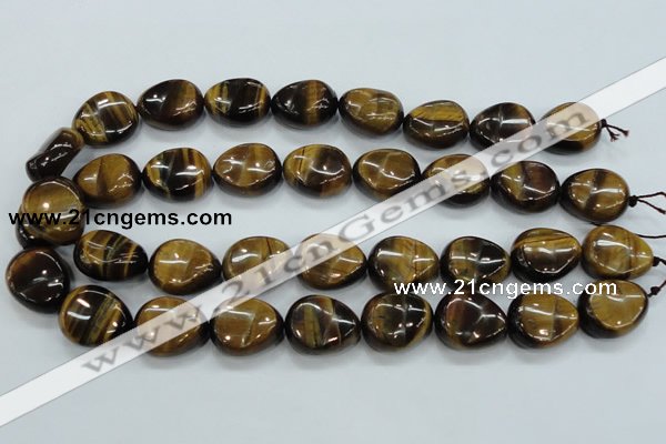 CTE114 15.5 inches 18*22mm nugget yellow tiger eye beads wholesale