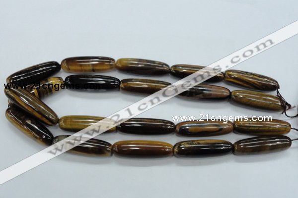 CTE115 15.5 inches 12*40mm cylinder yellow tiger eye beads wholesale