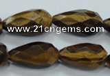 CTE117 15.5 inches 14*26mm faceted teardrop yellow tiger eye beads