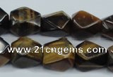 CTE118 15.5 inches 12*18mm faceted cuboid yellow tiger eye beads