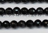 CTE1185 15.5 inches 6mm faceted round blue tiger eye beads