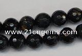 CTE1188 15.5 inches 10mm faceted round blue tiger eye beads