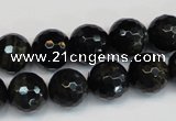 CTE1189 15.5 inches 12mm faceted round blue tiger eye beads