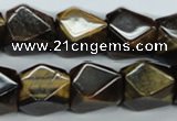 CTE119 15.5 inches 14*18mm faceted cuboid yellow tiger eye beads