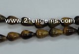 CTE120 15.5 inches 6*8mm teardrop yellow tiger eye beads wholesale