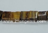 CTE121 15.5 inches 10*10mm cube yellow tiger eye beads wholesale