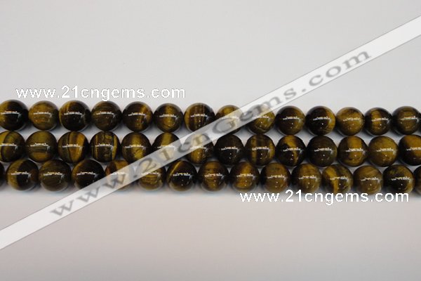 CTE1211 15.5 inches 8mm round AB grade yellow tiger eye beads