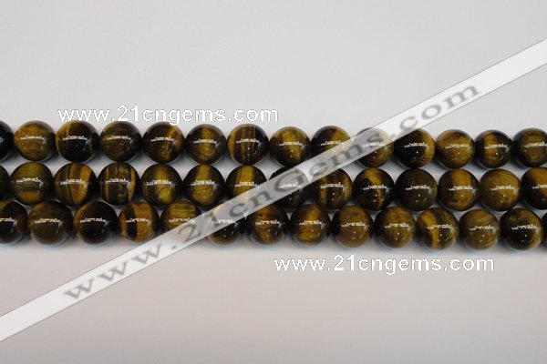 CTE1212 15.5 inches 10mm round AB grade yellow tiger eye beads