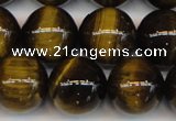 CTE1214 15.5 inches 14mm round AB grade yellow tiger eye beads