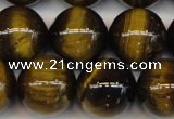 CTE1215 15.5 inches 16mm round AB grade yellow tiger eye beads